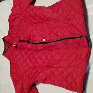 DOLLHOUSE | L WOMEN'S 90S Y2K VTG QUILTED JACKET | RED BLACK